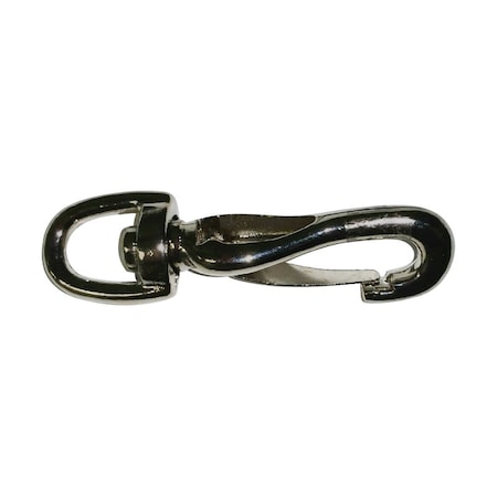 Baron Baron 3/8 in. D X 2-5/8 in. L Nickel-Plated Steel Spring Snap 45 lb 437-3/8